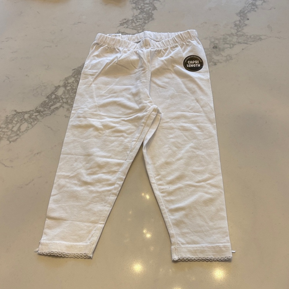 White Kids Leggings